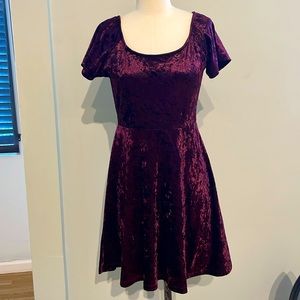 Forever 21 crushed velvet skater dress